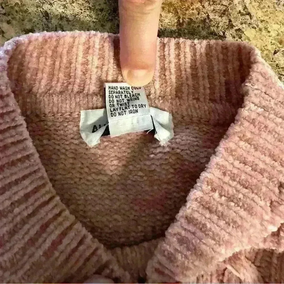 Alfred Dunner Women's Long Sleeve Knit Pullover Sweater Mock Neck Pale Pink SzL - Picture 10 of 13